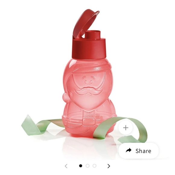 Tupperware Santa Claus Eco Water Bottle 12 oz - Picture 1 of 1